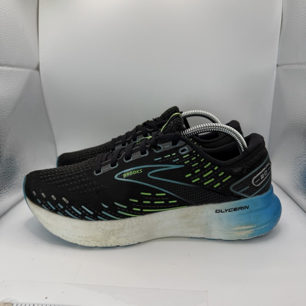 Brooks Glycerin GTS 20 Men's Size 9 Running Shoes Athletic Sneakers Black Blue